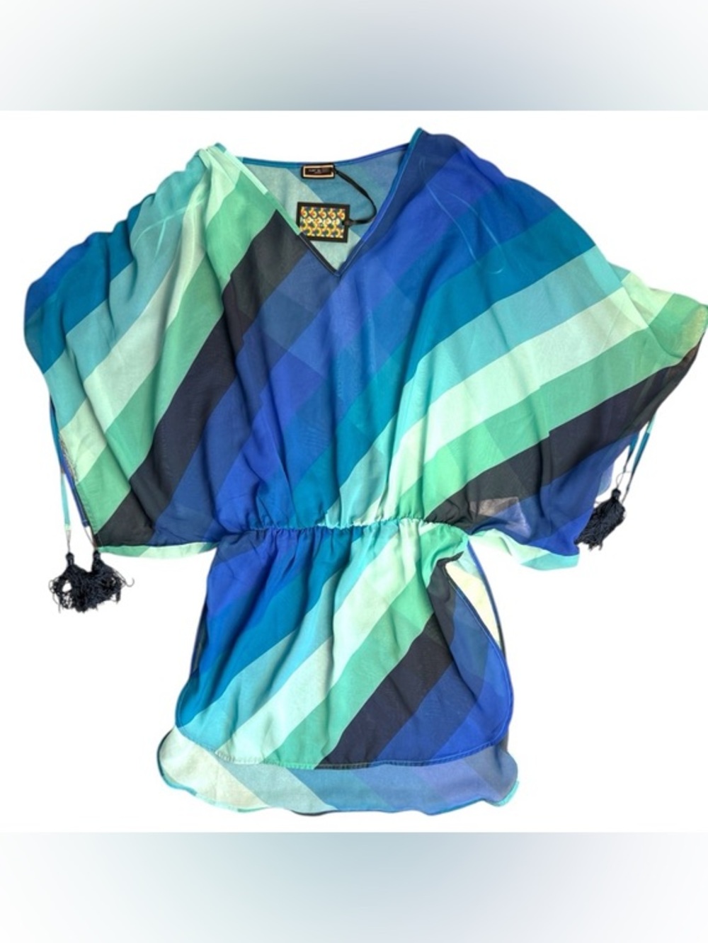 Kurt Geiger London Stripes Chiffon Swim Cover Up